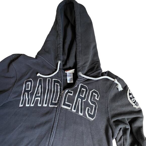 Junk Food Raiders Throwback Full Zip Hoodie Vintage Wash NFL Y2K Unisex L - Picture 6 of 9